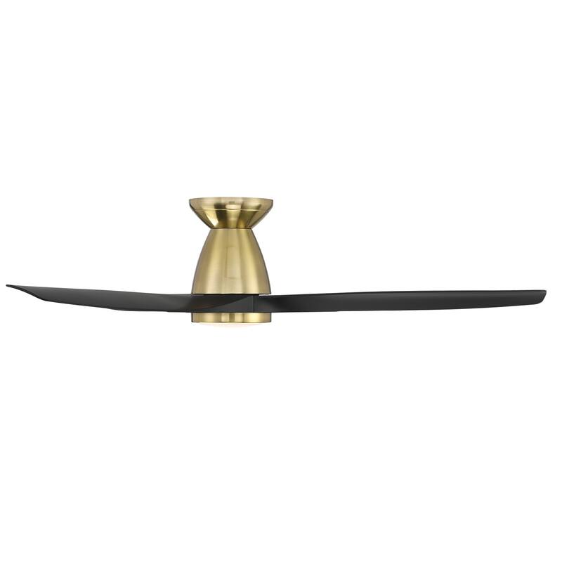 Skylark Flush Indoor Outdoor 3-Blade Smart Flush Mount Ceiling Fan 54in with 3000K LED and Remote Control - 54