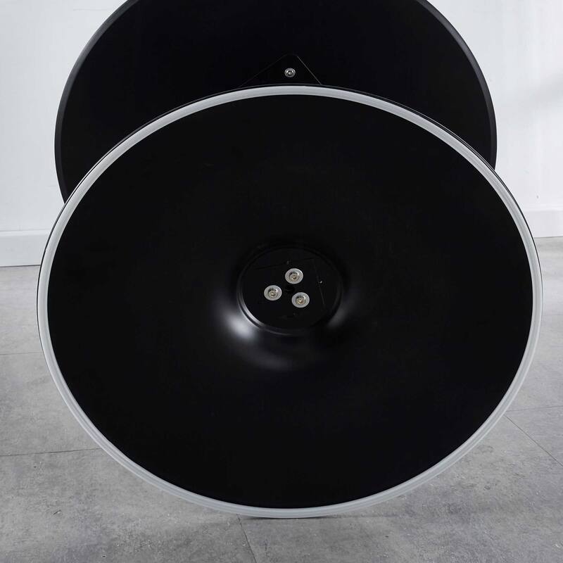 31.5"Black Tulip Table Mid-century Dining Table for 2-4 people With Round Mdf Table Top, Pedestal Dining Table