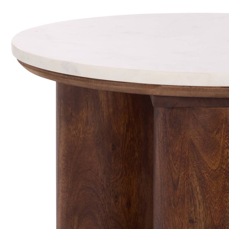 SAFAVIEH Couture Soniaclara Marble Accent Table - 20"W x 20"D x 22"H