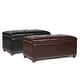 preview thumbnail 5 of 53, Adeco 35" Storage Ottoman Tufted Faux-Leather Lifted Top Bench