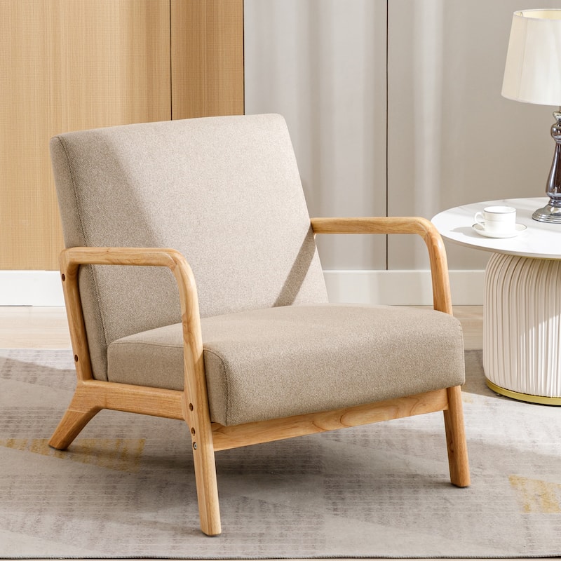 Lounge Accent Chair with Solid Wood Frame