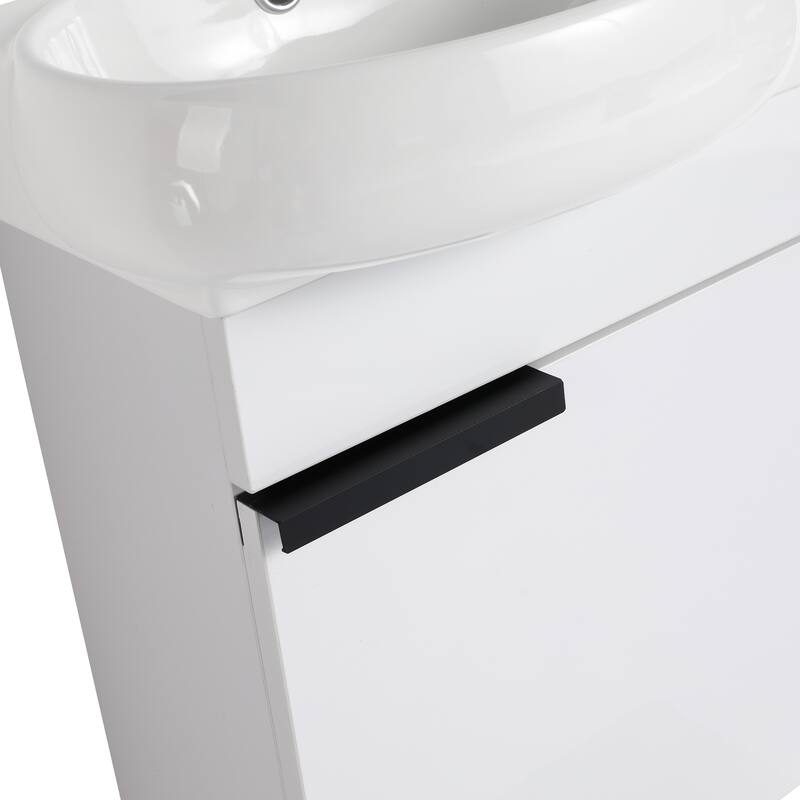 GDFStudio - Emery Elegant Soft Close Doors Bathroom Vanity with Ceramic Sink for Compact Spaces