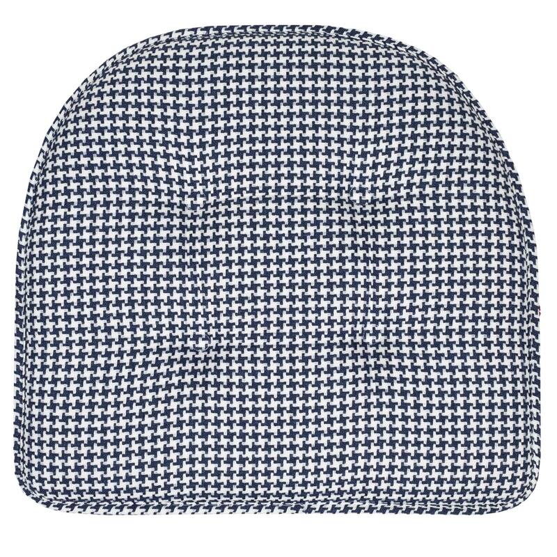Houndstooth U-Shaped 16" x 17" Memory Foam Chair Pad