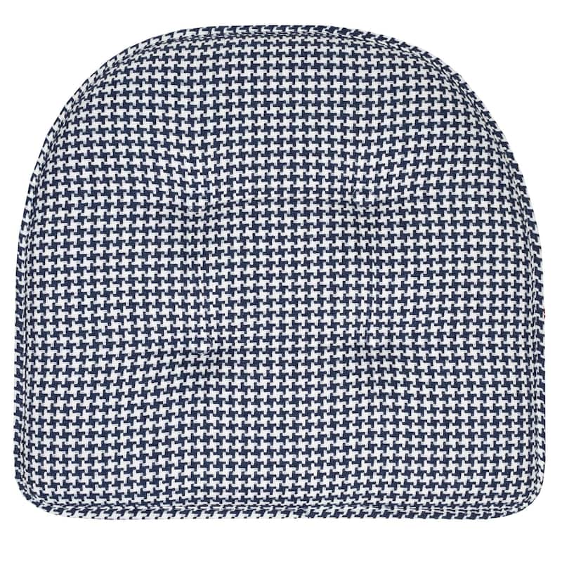 Sweet Home Collection Houndstooth Stitch U-Shaped Memory Foam Chair Cushions 17" x 16"