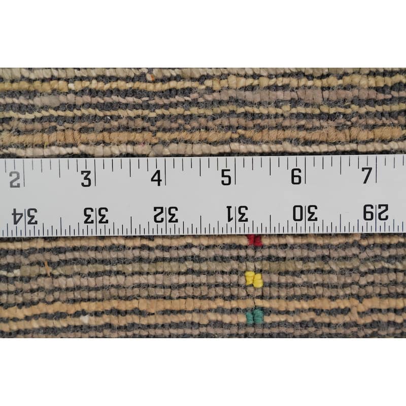 Hand Knotted Oriental Viscose Silk Carpet Tribal Animal Pictorial Brown Gabbeh Area Rug - 9' 3'' X 9' 5''