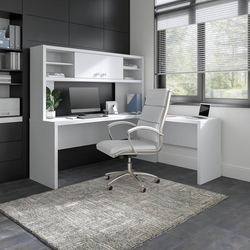 Echo 72W L Shaped Computer Desk with Hutch by Bush Business Furniture