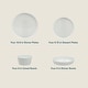 preview thumbnail 16 of 18, Gibson Home Modern Opal 16 Piece Glass Chip Resistant Dishes Double Plates and Bowls Lightweight Dinnerware Set