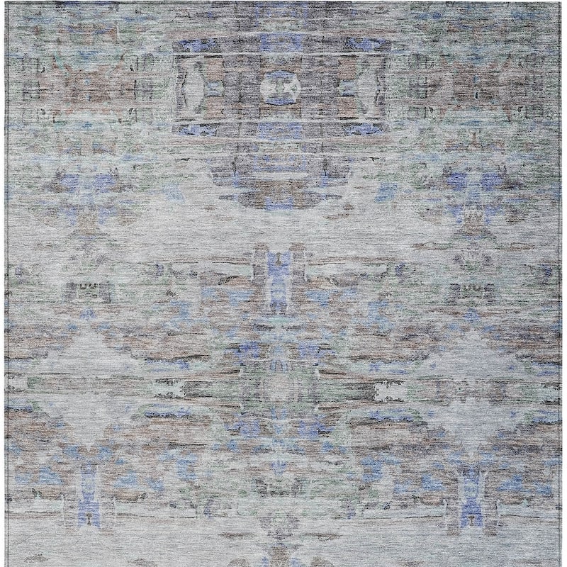 HomeRoots Abstract Transitional Rectangle Outdoor Rug