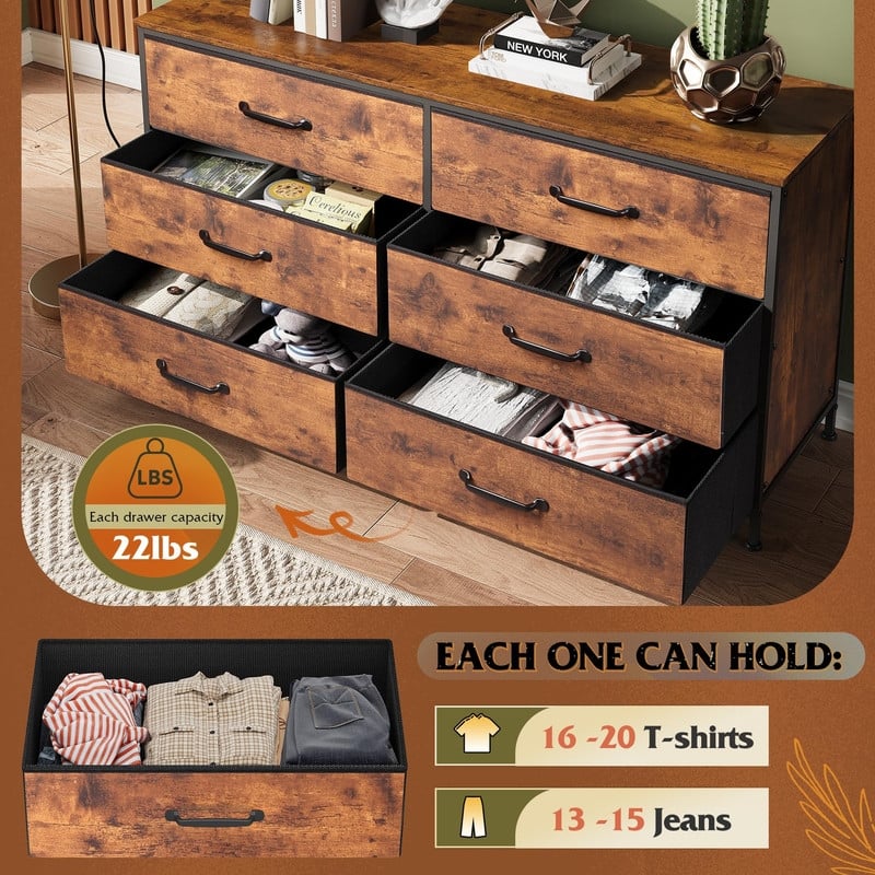 Wide Fabric Dresser