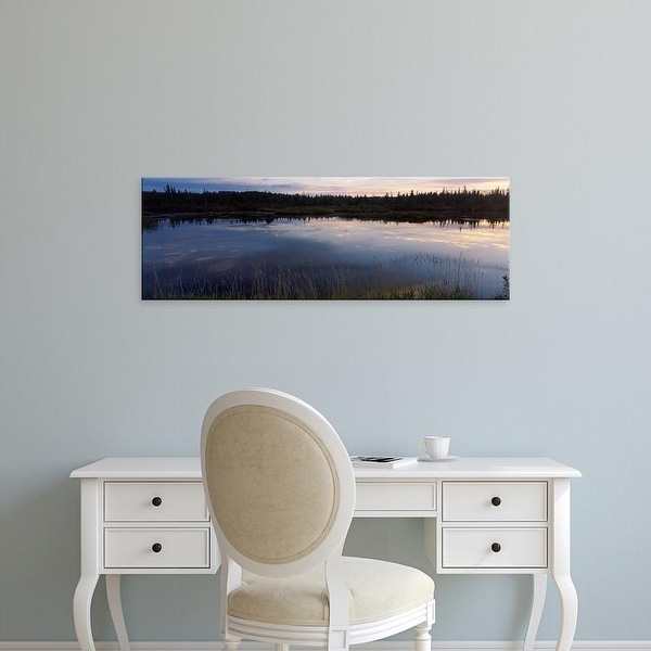 Easy Art Prints Panoramic Images's 'Lake at dusk, Wisconsin, USA' Premium Canvas Art