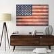 preview thumbnail 3 of 26, American Flag Print on Solid Fir Wood Plank Wall Art
