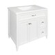 preview thumbnail 13 of 109, Vail 37" Bathroom Vanity with Cultured Marble Top Sink w/ Backsplash in White with White Basin