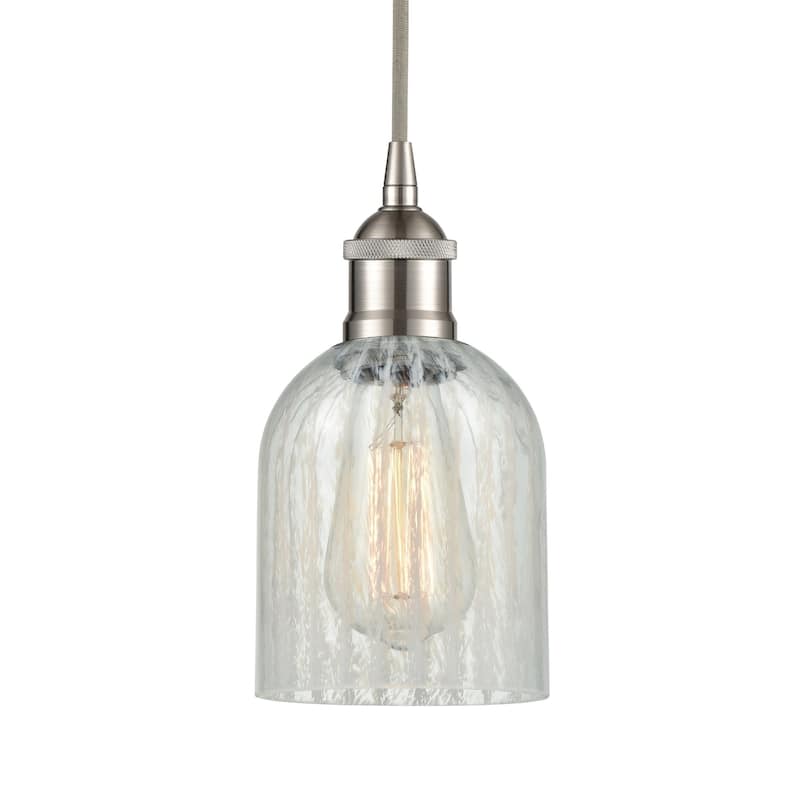 Innovations Lighting 616-1P-10-5 Caledonia Pendant Caledonia 5" Wide - Brushed Satin Nickel / Mouchette