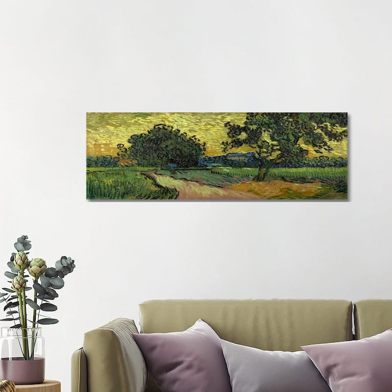 iCanvas "Landscape at Twilight" by Vincent van Gogh Canvas Print - 16x48x1.5