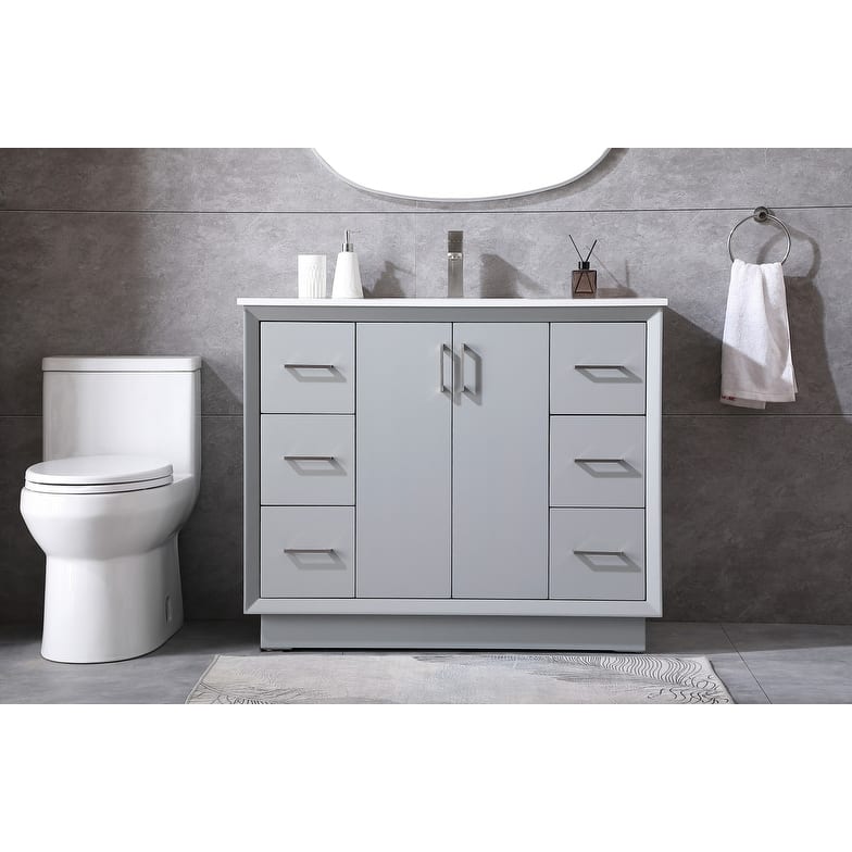 Elegant Lighting VF19642 Hayes 42" Free Standing Single Basin Vanity