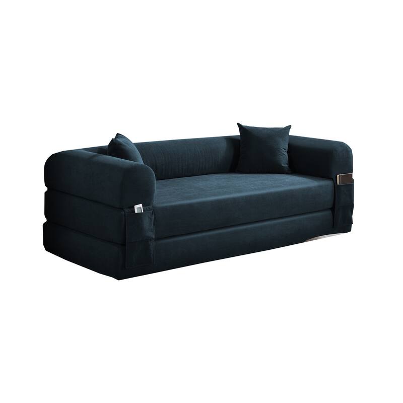 3-in-1 Convertible Sleeper Sofa with Pillows & Storage