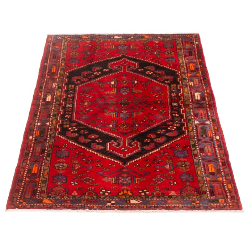 ECARPETGALLERY Hand-knotted Anatolian Vintage Red Wool Rug - 4'5 x 7'1