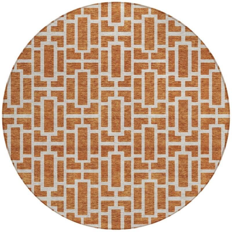 HomeRoots Geometric Transitional Rectangle Outdoor Rug