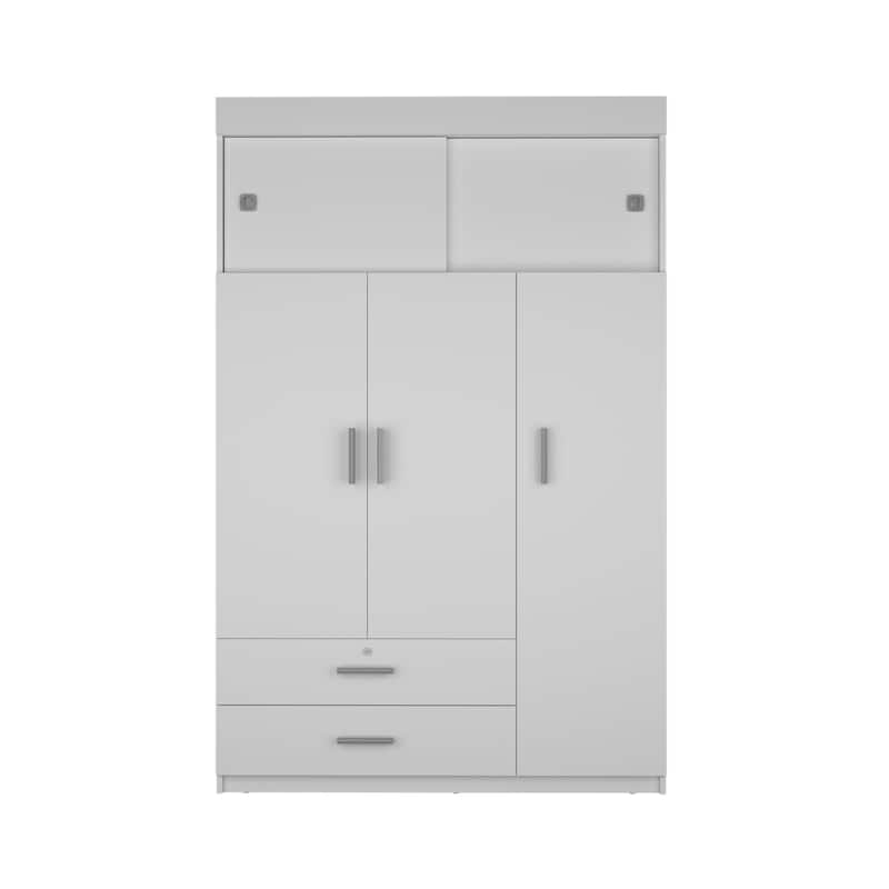 FM Furniture Tucson Modern Bedroom Armoire, with Two Drawers, Three Large On Sale