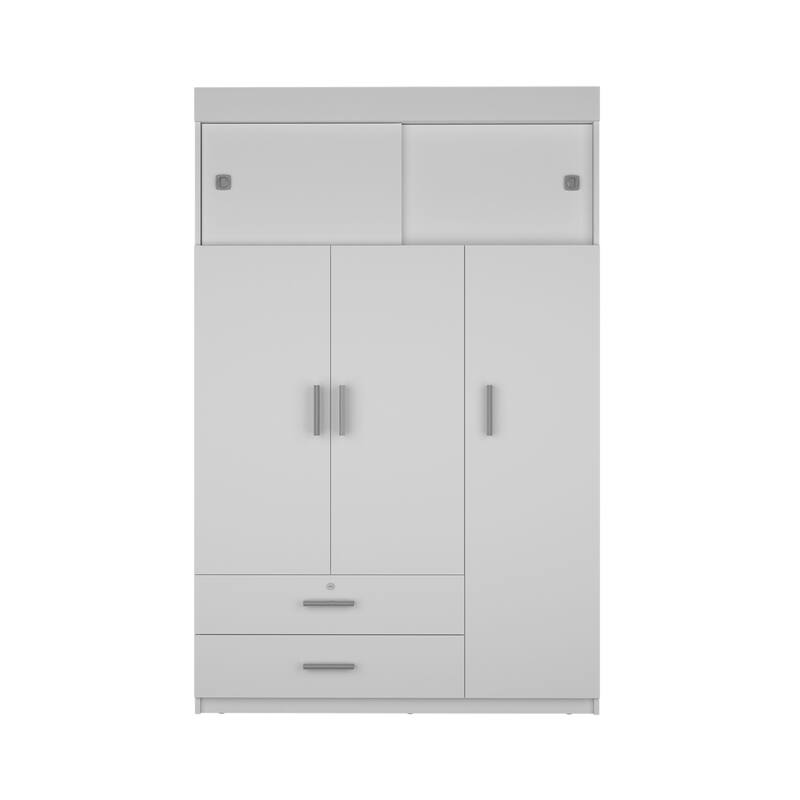 FM Furniture Tucson Modern Bedroom Armoire, with Two Drawers, Three Large Cabinets