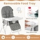 preview thumbnail 17 of 19, Gymax Foldable High Chair Easy Clean Compact Highchair w/ Removable