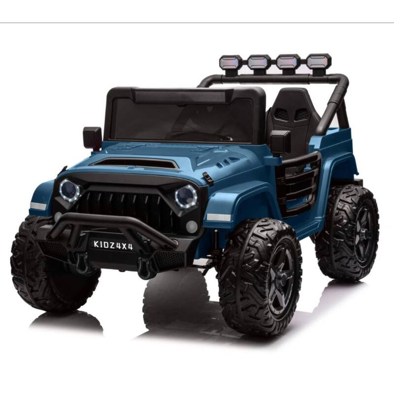 24V 2 Seater Electric Ride on Toys Truck for Kids Best Gift, Lake Blue - Blue