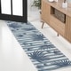 preview thumbnail 18 of 17, JONATHAN Y Veronica Classic Beach Stripe and Palm Leaf Indoor/Outdoor Area Rug