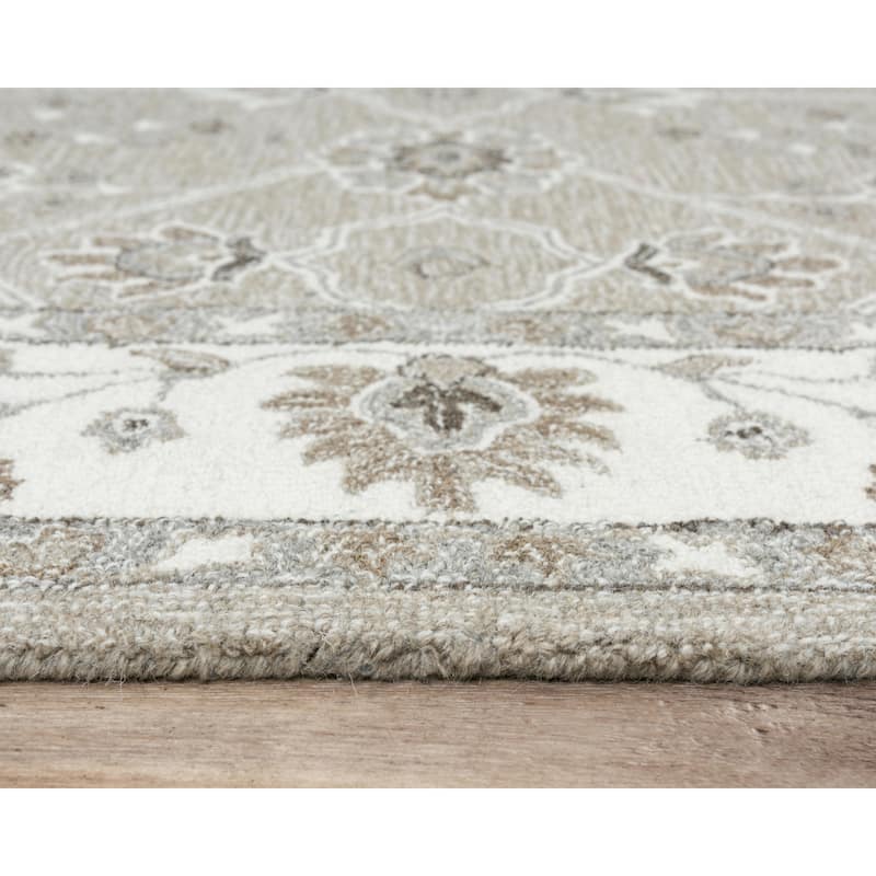 Alora Decor Conley Traditional Antique Floral Border Rug