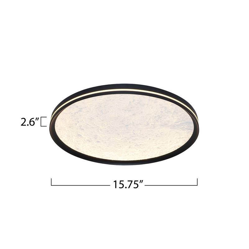 Artcraft Luna Integrated LED Flush Mount - Black