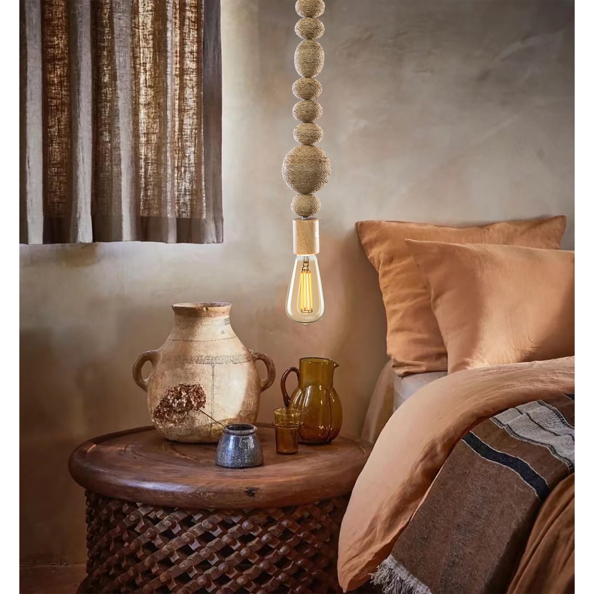 Rustic plug on sale in pendant light