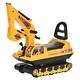 preview thumbnail 1 of 5, Non-Electric Ride-On Excavator - Movable Scooter & Basket Storage for Kids - Yellow Yellow - Kids