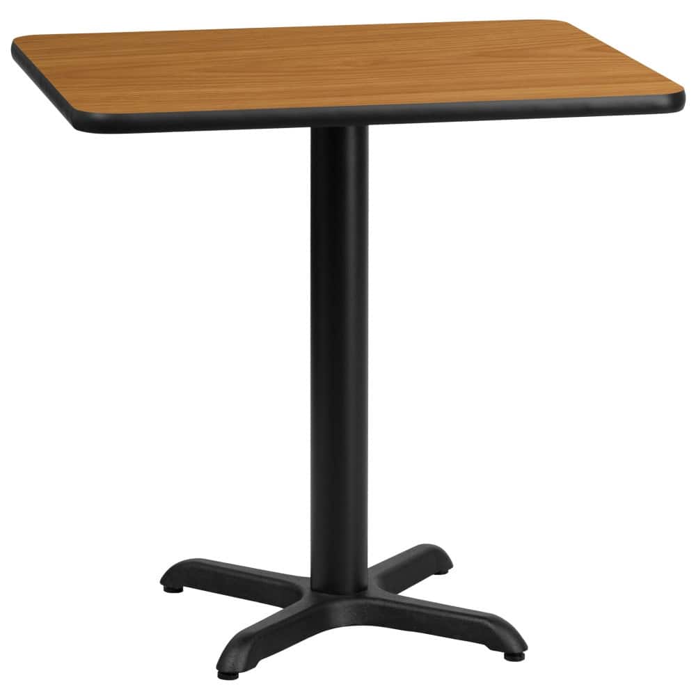 24'' x 30'' Rectangular Laminate Table Top with 22'' x 22'' Table Height Base - 24"W x 30"D x 31.125"H