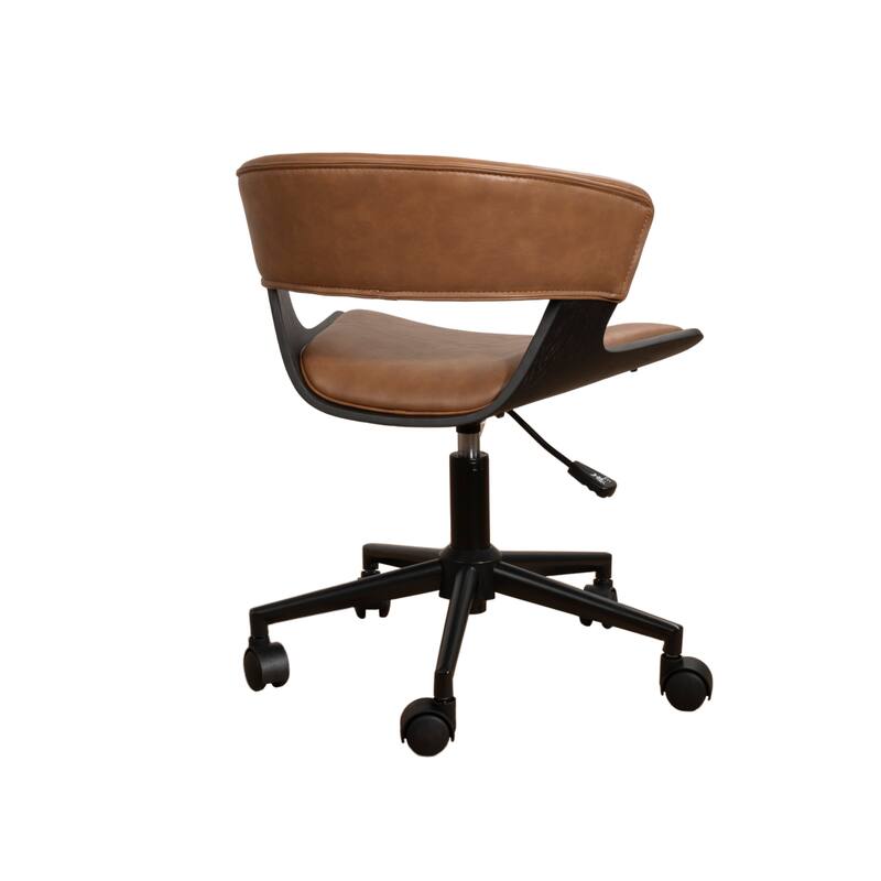 Art Leon Swivel and Height Adjustable Accent Desk Chair with Rolling