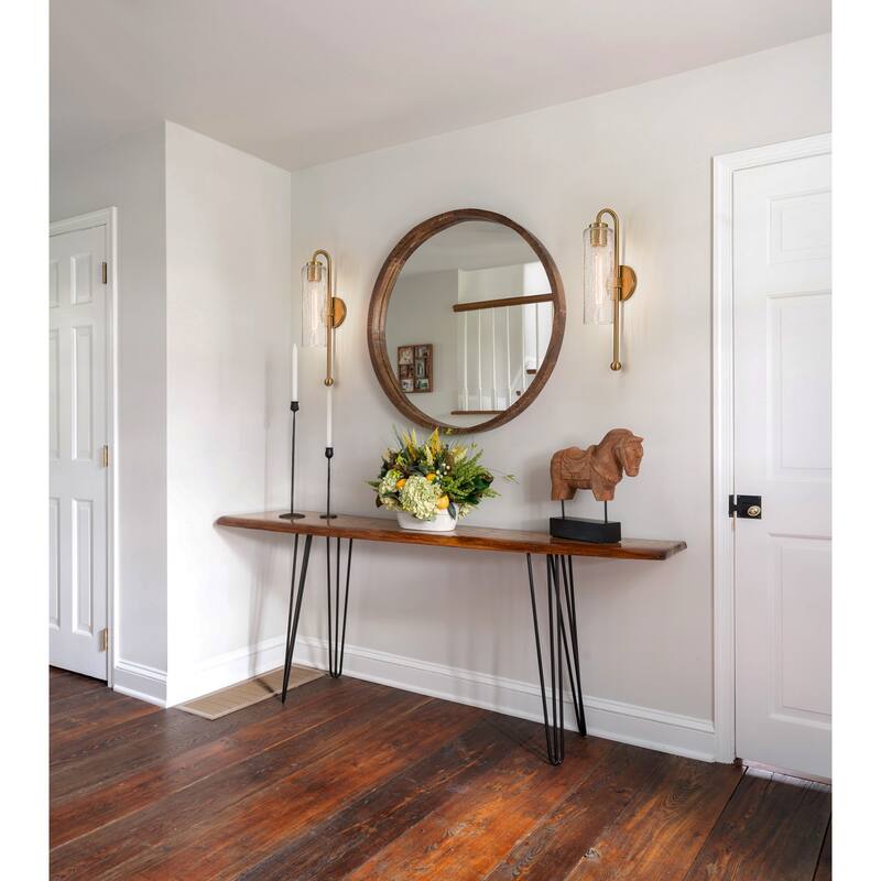 19.53" Single Wall Sconce with Glass Cylinder Shade - W3.54"