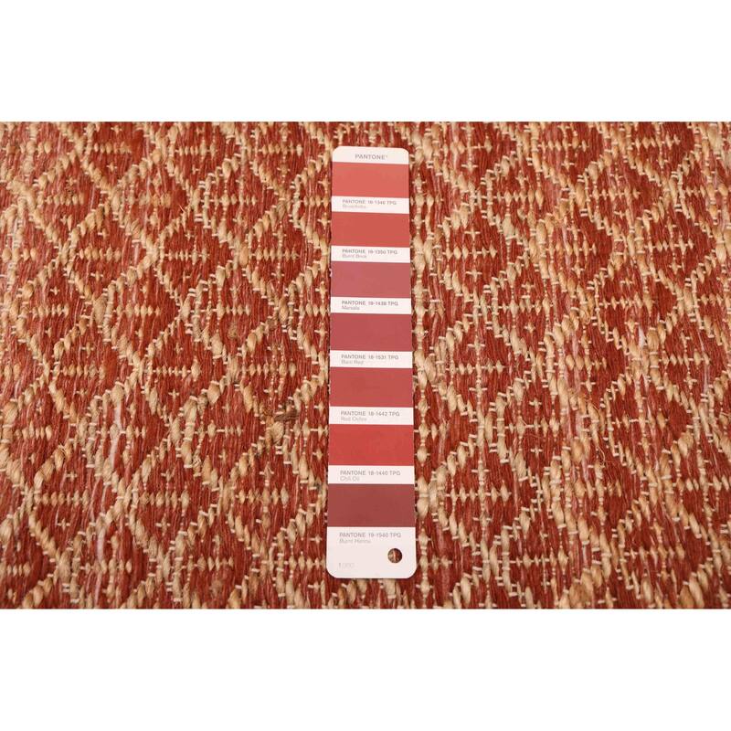 ECARPETGALLERY Flat-Weave Palas Denizli Dark Red Kilim - 5'2 x 7'5