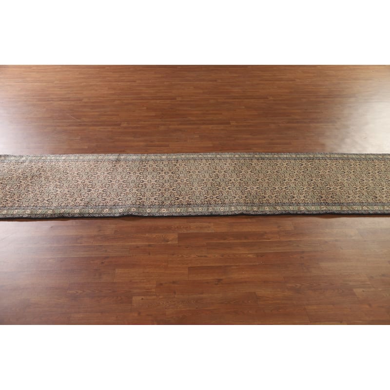 All-Over Mood Persian Vintage Runner Rug Hand-knotted Wool Carpet - 2'5"x 12'7"