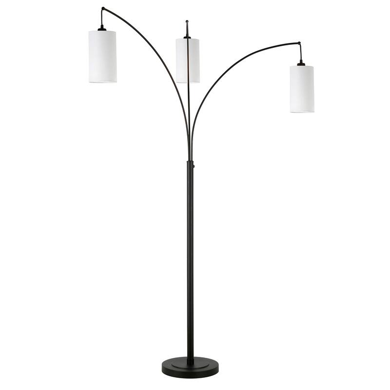 Aspen 3-Light Torchiere Floor Lamp with Fabric Shade