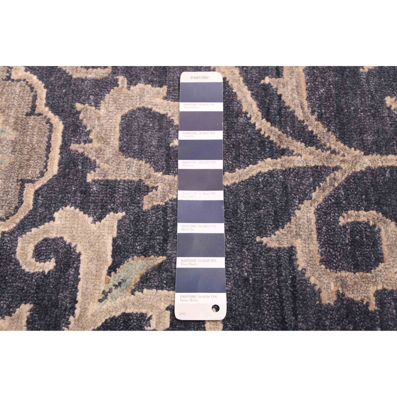 ECARPETGALLERY Hand-knotted Jamshidpour Dark Navy Wool Rug - 9'6 x 13'3