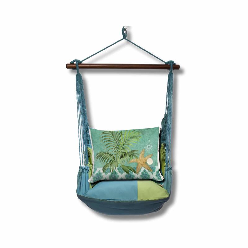 Magnolia Casual Swing Set 4 piece - Meadow Mist Stripe w/ Starfish and Palm