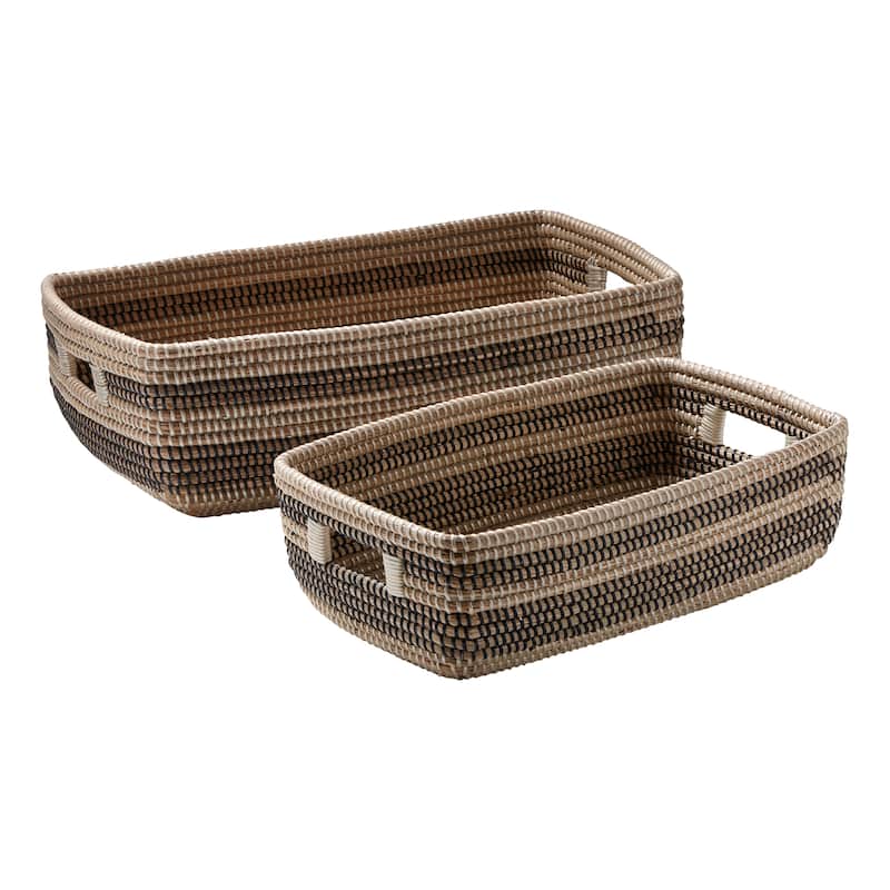 Seagrass Stripe Basket Set of 2