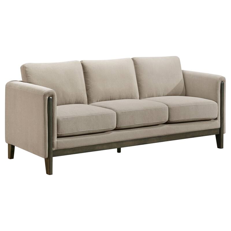 Islington Upholstered Panel Arm Sofa Set Taupe - N/A