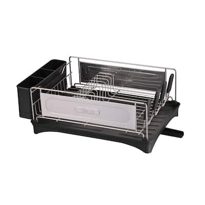 Stainless steel dish rack with Self-draining tray - N/A