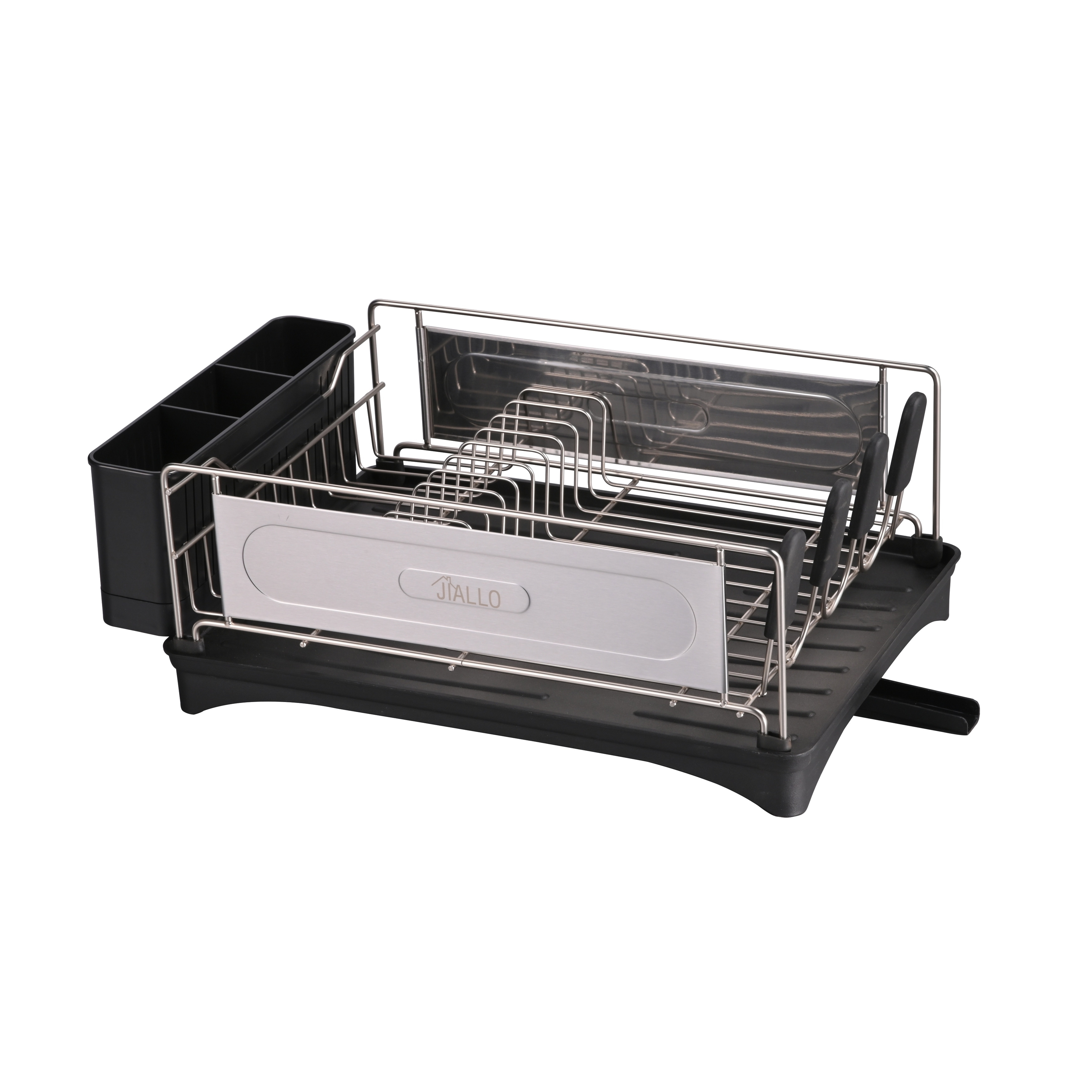 Stainless steel dish rack with Self draining tray N A On Sale