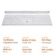 preview thumbnail 19 of 28, PROOX Bath Vanity Cultured Marble Counter Top Rectangle Porcelian Sink 61in. W x 21.5in. D - Single sink