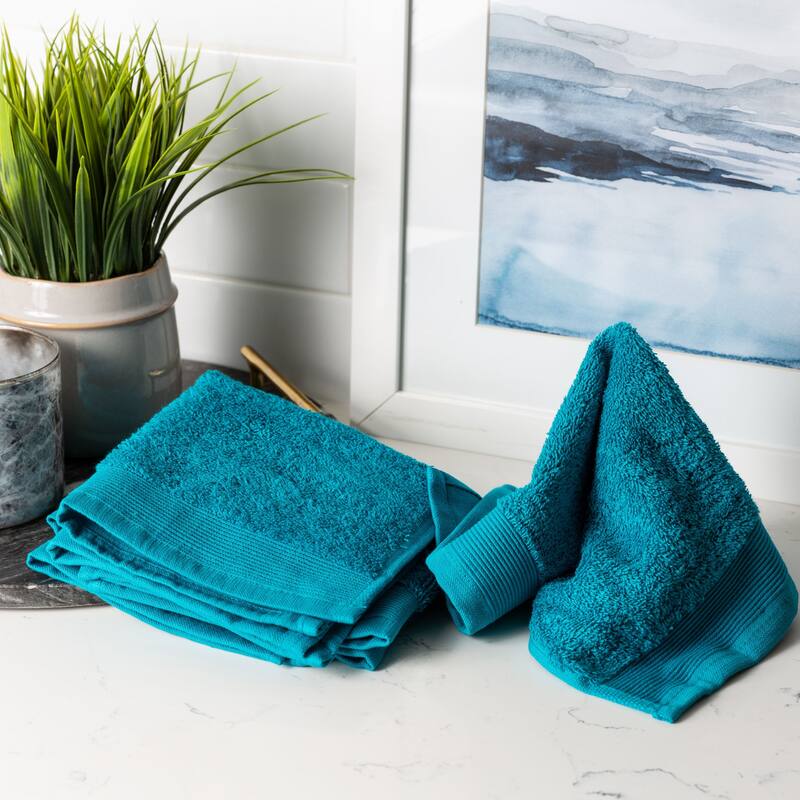 Fabstyles Camelot Face Towel Zero Twist 600 GSM Cotton Set of 6 - 13"x13"