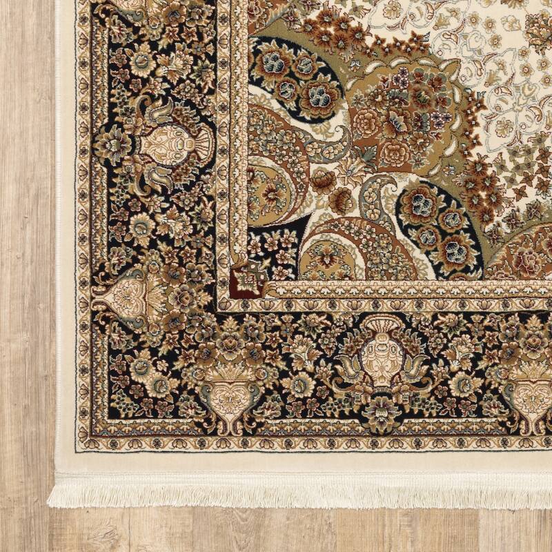 HomeRootsMedallion Traditional Rectangle Area Rug