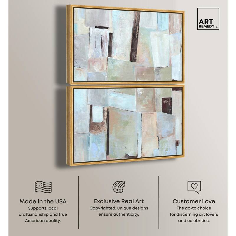 Crossed Lines Canvas Set of 2 by Art Remedy