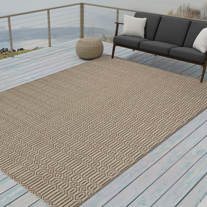 Nautica Modern Geo Indoor-Outdoor Area Rugs