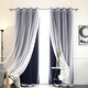 preview thumbnail 6 of 18, Aurora Home Mix and Match Blackout Sheer 4-piece Curtain Panel Set 52"W X 63"L - Navy