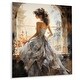 preview thumbnail 2 of 5, Designart "Fashion 1870S Victorian Portrait I" Fashion Large Metal Prints